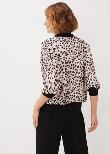 Phase Eight Calla Leopard Print Shirts Multicolor USA | 9724605-RF